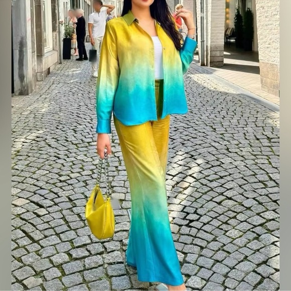 ZARA TIE DYE PRINT PANTS - Picture 4 of 16